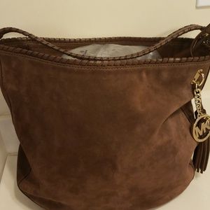 Michael Kors Brown Suede Hobo bag